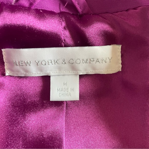 Pre-Owned New York & Company Purple Trench Coat, Size Medium - Picture 5 of 16